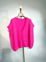 Pullunder mit Knopfleiste Neon-Pink