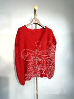 Pullunder mit Knopfleiste Rot