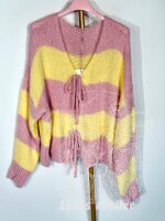 Gestreifte Grobstrick Kardigan