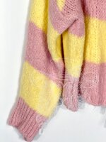 Gestreifte Grobstrick Kardigan