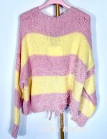 Gestreifte Grobstrick Kardigan