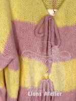 Gestreifte Grobstrick Kardigan