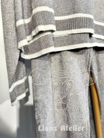 Feinstrick Glitzer-Set grau