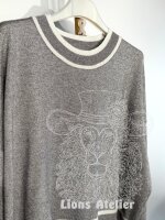 Feinstrick Glitzer-Set grau