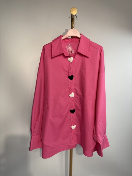 Damenbluse Oversize Pink