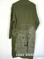 Lange Damenstrickjacke