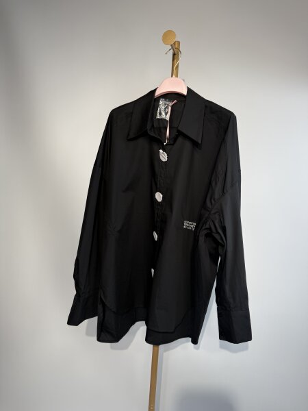 Damenbluse Oversize Schwarz