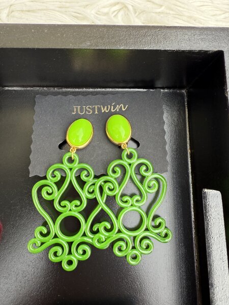 Statement Ohrringe Hellgrün