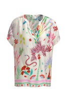 Bluse Milano Italy sleeveless blouse w neckpanel + v-neck