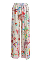 wideleg pants, elastic waist, french pockets