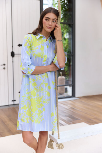 Milano Italy Kleid shirt dress with3/4 sleeves