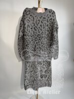 Pulli - Hosen Kombi Leo gestrickt Grau