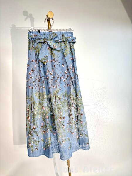 Herbstrock 100% Baumwolle Skyblue